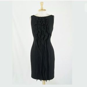 Ann Taylor Ruffle Front Virgin Wool Sheath Dress